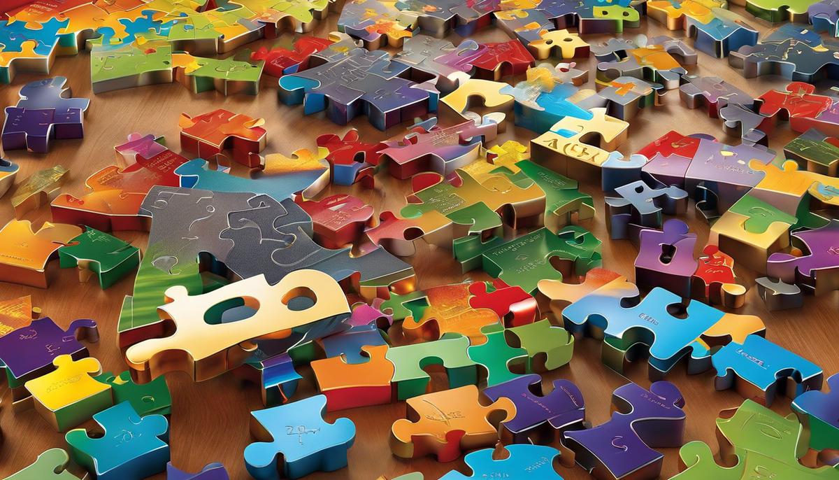 A visual representation of niche markets, showcasing different shaped puzzle pieces fitting together.