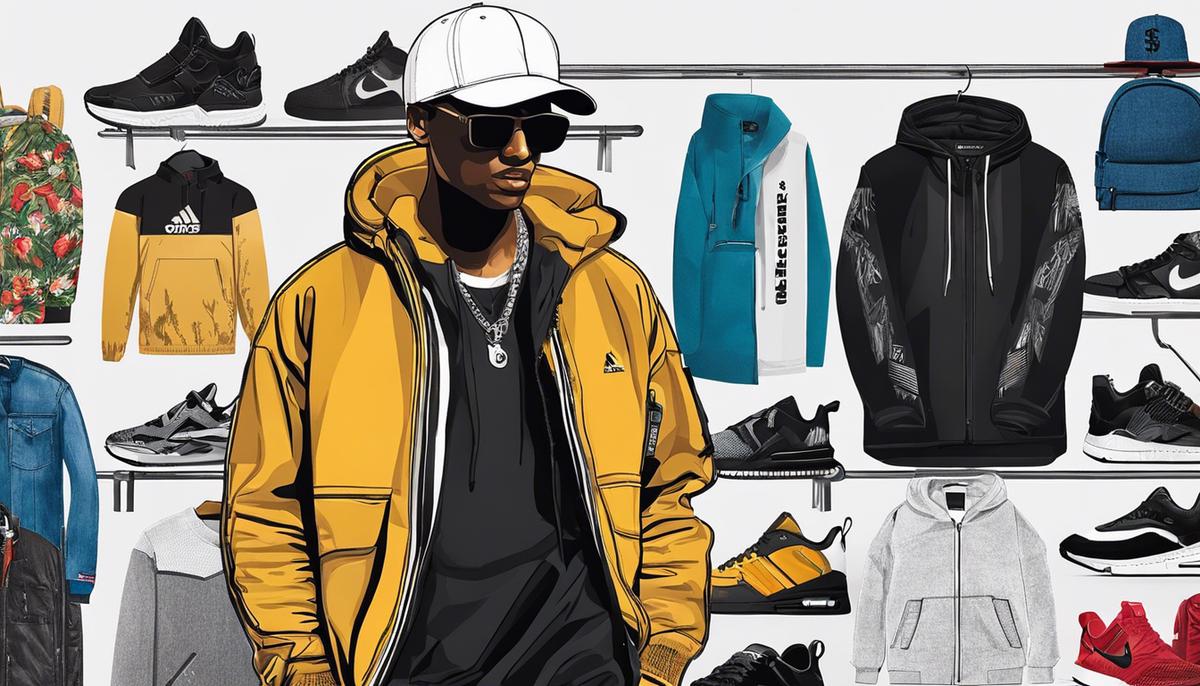 Illustration of streetwear being a revolution in the fashion business model, showcasing expertise in consumer behavior and market strategy for visually impaired individuals.